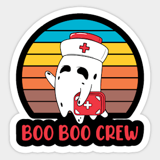 Boo Boo Crew Nurse Shirts Halloween Nurse Shirts for Women Sticker